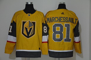 Vegas Golden Knights #81 Jonathan Marchessault Men Adidas Gold 2021 NHL Jersey